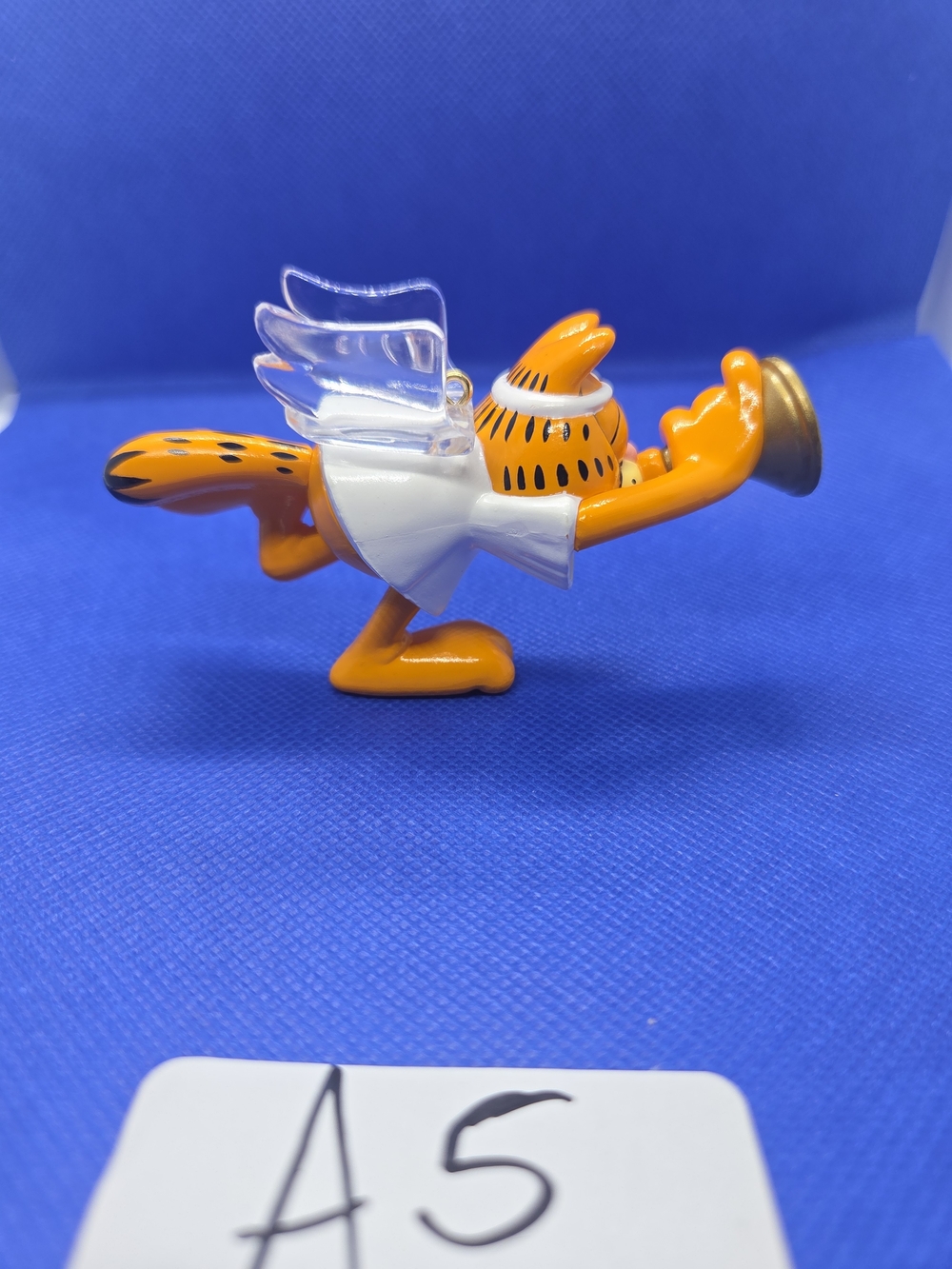 VTG Hallmark Orange Garfield Angel with Trumpet Ornament